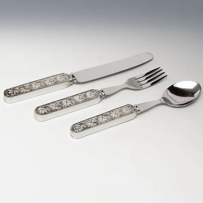 Mullingar Pewter Baby Cutlery Set - Shamrocks