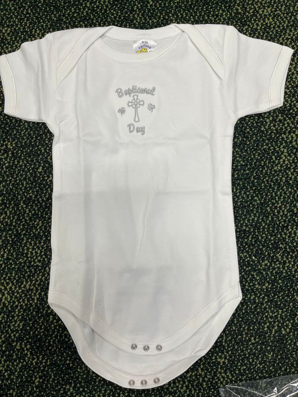 White Baptismal Day Onesie White Baptismal Day Onesie