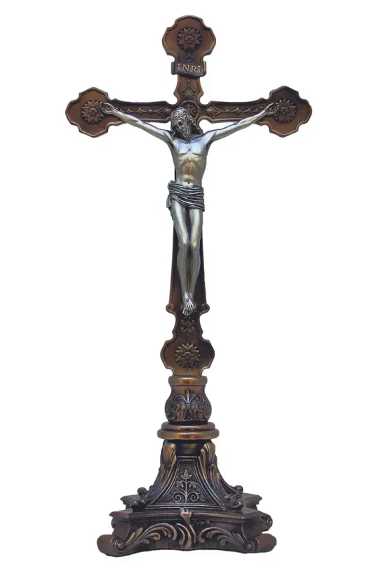 13" Standing Crucifix Bronze 13" Standing Crucifix Bronze
