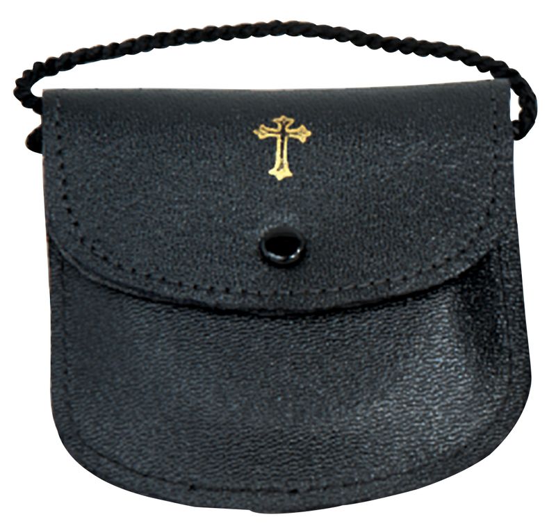 Burse, Leather with Neck Cord, Black Burse, Leather with Neck Cord, Black