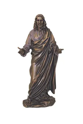 12" Welcoming Christ Bronze Statue