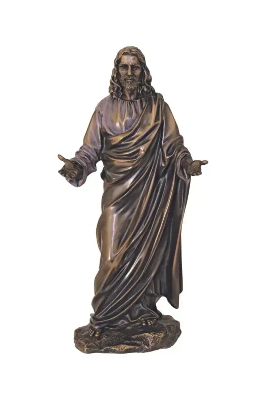 12" Welcoming Christ Bronze Statue
