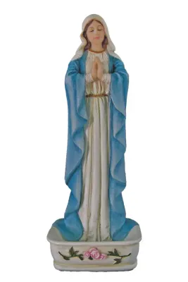 8.5 " Praying Virgin Rosary Holder Holy Water Color Font 8.5 " Praying Virgin Rosary Holder Holy Water Color Font