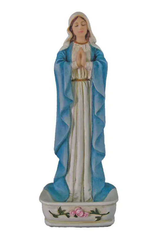 8.5 " Praying Virgin Rosary Holder Holy Water Color Font 8.5 " Praying Virgin Rosary Holder Holy Water Color Font