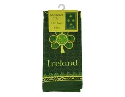 Shamrock Spiral 2 Tea Towels Set
