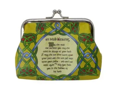 Irish Blessing Clip Purse