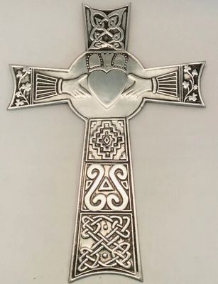 Mullingar Pewter Claddagh Wall Cross Mullingar Pewter Claddagh Wall Cross