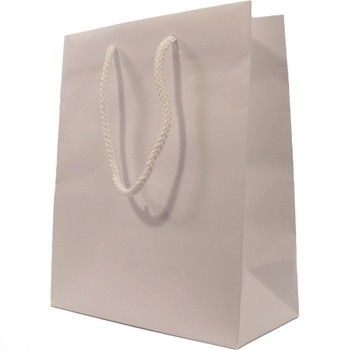 White High Gloss Gift Bag- 8" W x 4" D x 10" H