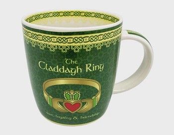 Shamrock Spiral Claddagh Ring Mug