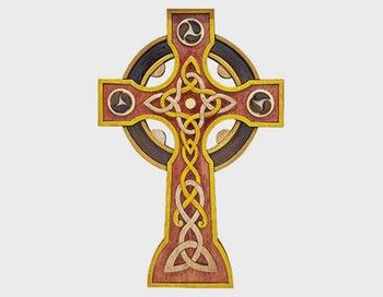 High Cross Wooden Wall Hanging