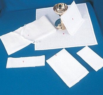 100% Pure Linen Purificator- 12" x 18", with Red Cross