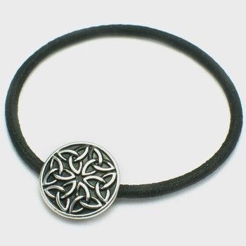 Petite Multi Trinity Circular Ponytail Holder - Silvertone