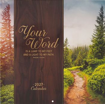 2027 Your Word Large Wall Calendar - Psalm 119:105