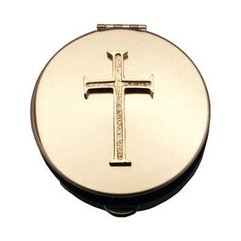 Pyx Size 1 Gold Cross Pyx Size 1 Gold Cross