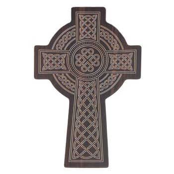 Celtic Cross Burgundy Wood-Grain Vinyl Sticker Celtic Cross Burgundy Wood-Grain Vinyl Sticker