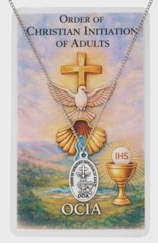 OCIA Medal on a 18" Chain and Prayer Card