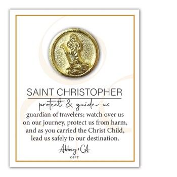 Gold Finish St. Christopher Lapel Pin Gold Finish St. Christopher Lapel Pin