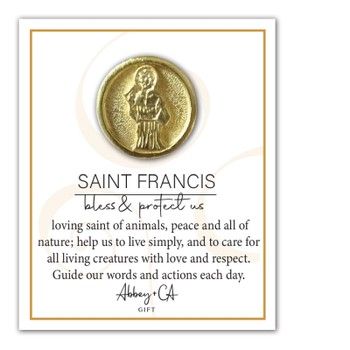 Gold Finish St. Francis Lapel Pin