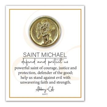 Gold Finish St. Michael Lapel Pin Gold Finish St. Michael Lapel Pin