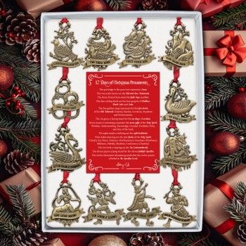 Twelve Days of Christmas Ornaments Set
