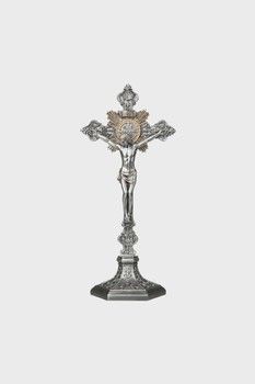 7.75" St. Benedict Crucifix in Pewter Style Finish 7.75" St. Benedict Crucifix in Pewter Style Finish