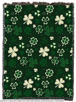 Shamrock Repeating Pattern Blanket Shamrock Repeating Pattern Blanket