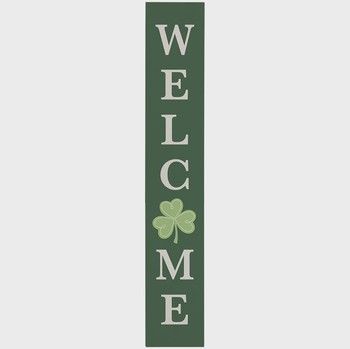 Welcome Shamrock Irish Porch Board Sign