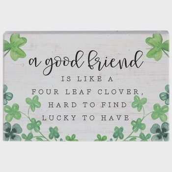 Good Friend Irish Tabletop Block Sign Decor
