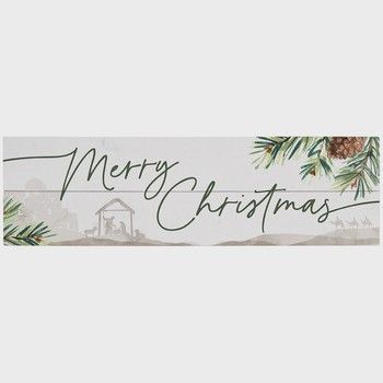 Merry Christmas Nativity Christmas Wood Wall Art