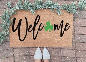 Welcome Shamrock Doormat