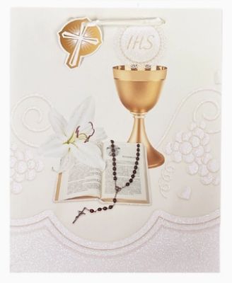 Religious Gift Bag - Chalice, White- Large