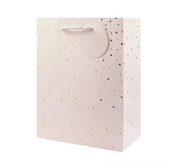 White Gift Bag, Foil Finsih- Medium White Gift Bag, Foil Finsih- Medium