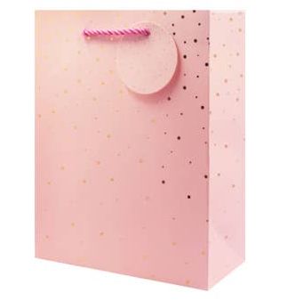 Pink Gift Bag, Foil Finsih- Medium Pink Gift Bag, Foil Finsih- Medium