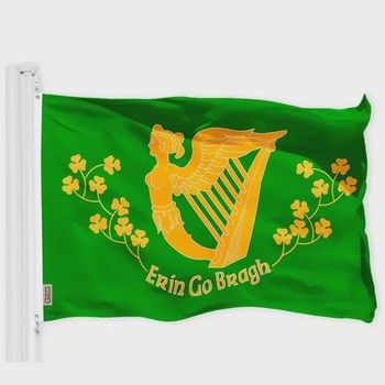 Ireland Erin Go Bragh Flag 3x5 ft Printed Polyester Outdoor Flag Ireland Erin Go Bragh Flag 3x5 ft Printed Polyester Outdoor Flag