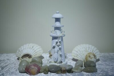 Small White Wooden Lighthouse