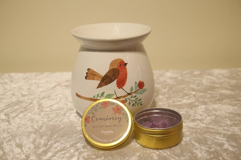 WINTER ROBIN WAX MELT BURNER SET