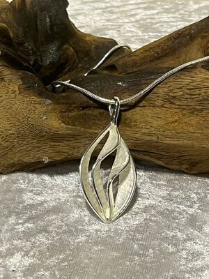 Gracee Silver Tone Curves Necklace