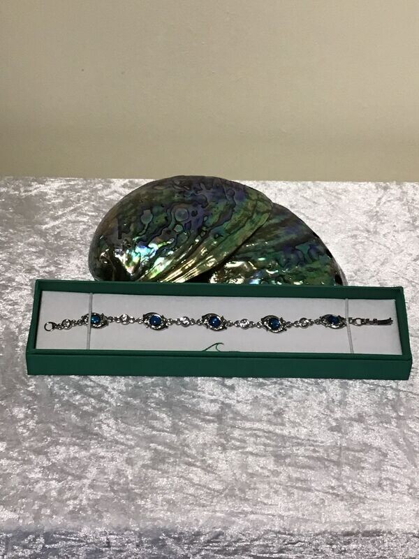Blue Dolphin Paua Shell Bracelet