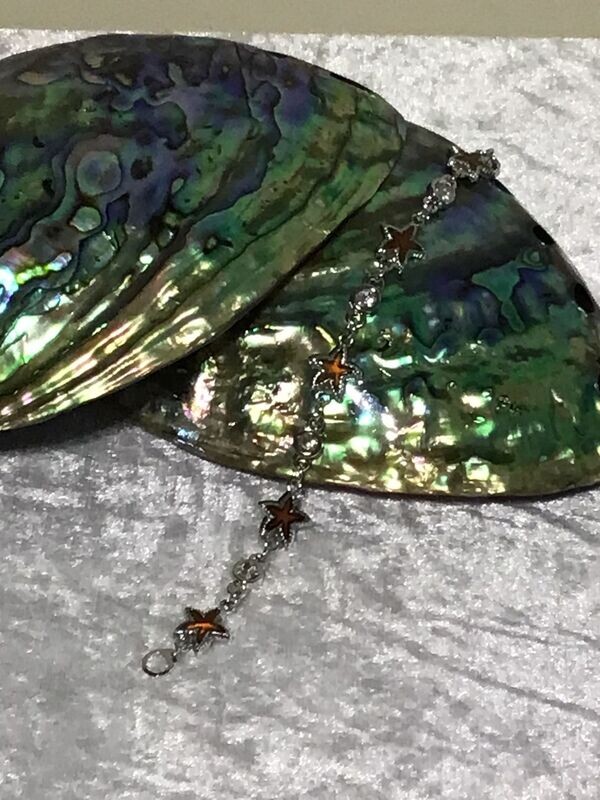 Red Star Paua Shell Bracelet