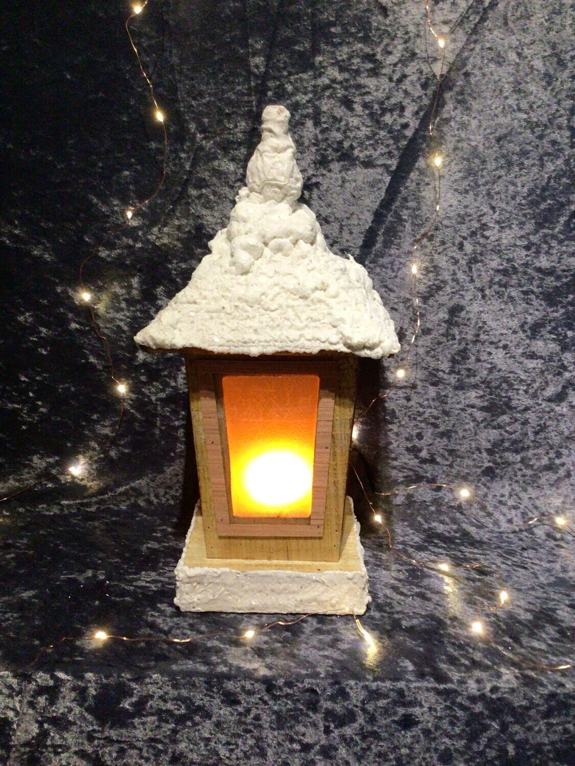 Wooden LED Illuminated Lamp