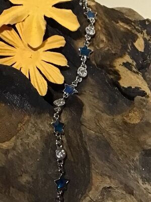 Blue Paua Shell Star Bracelet