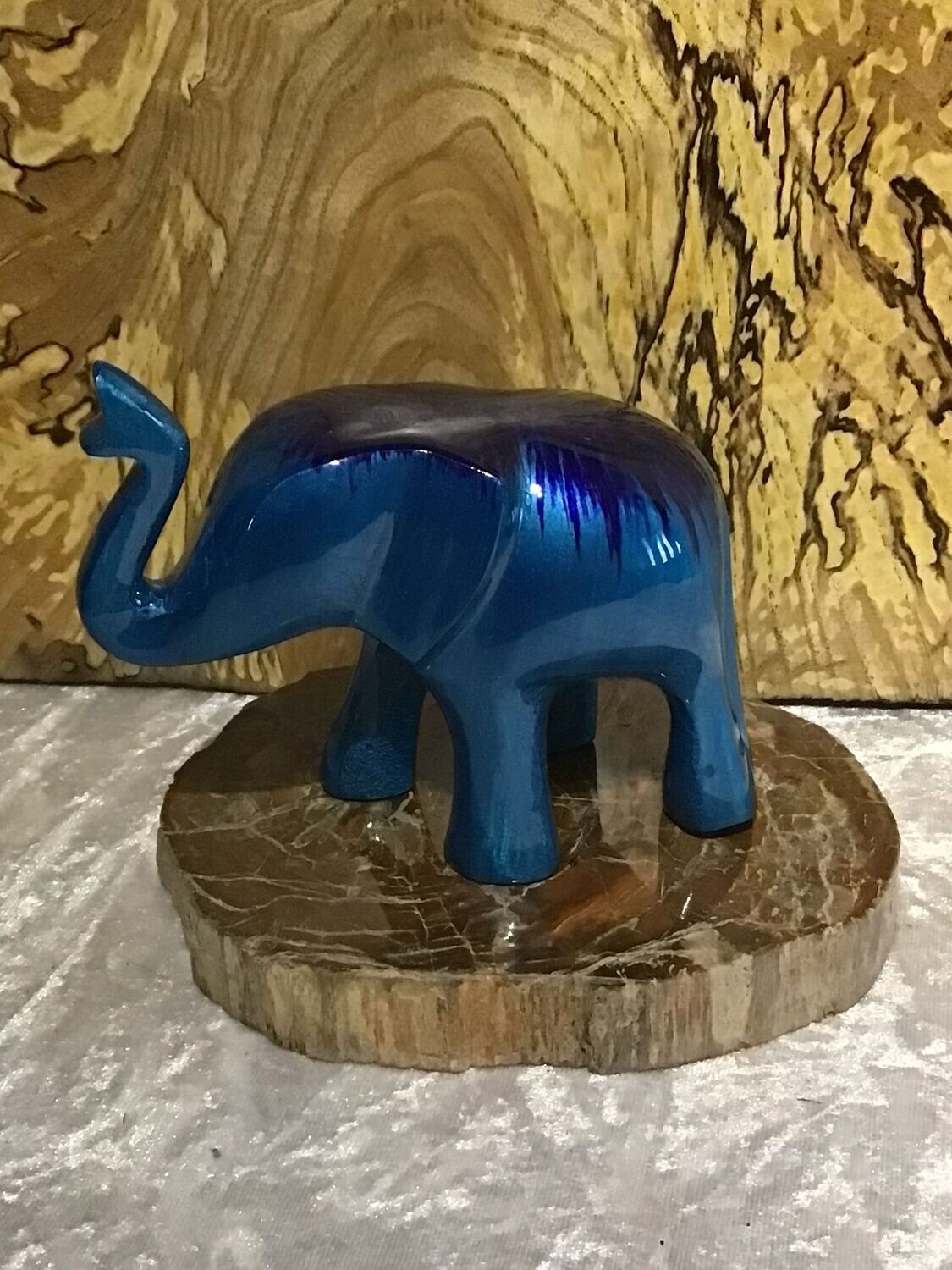 Brushed Aqua Elephant