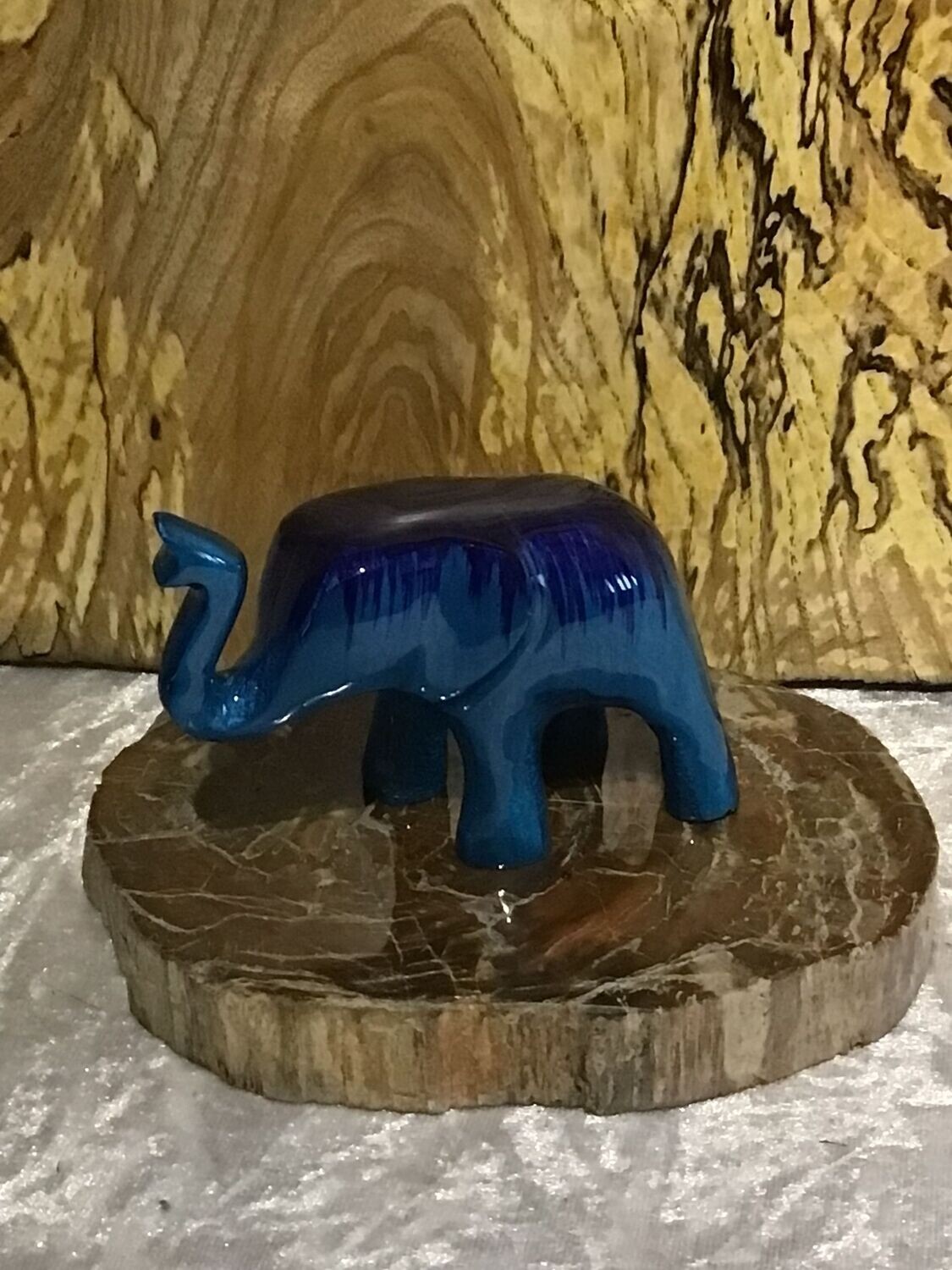 Brushed Aqua Elephant
