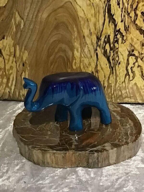 Brushed Aqua Elephant