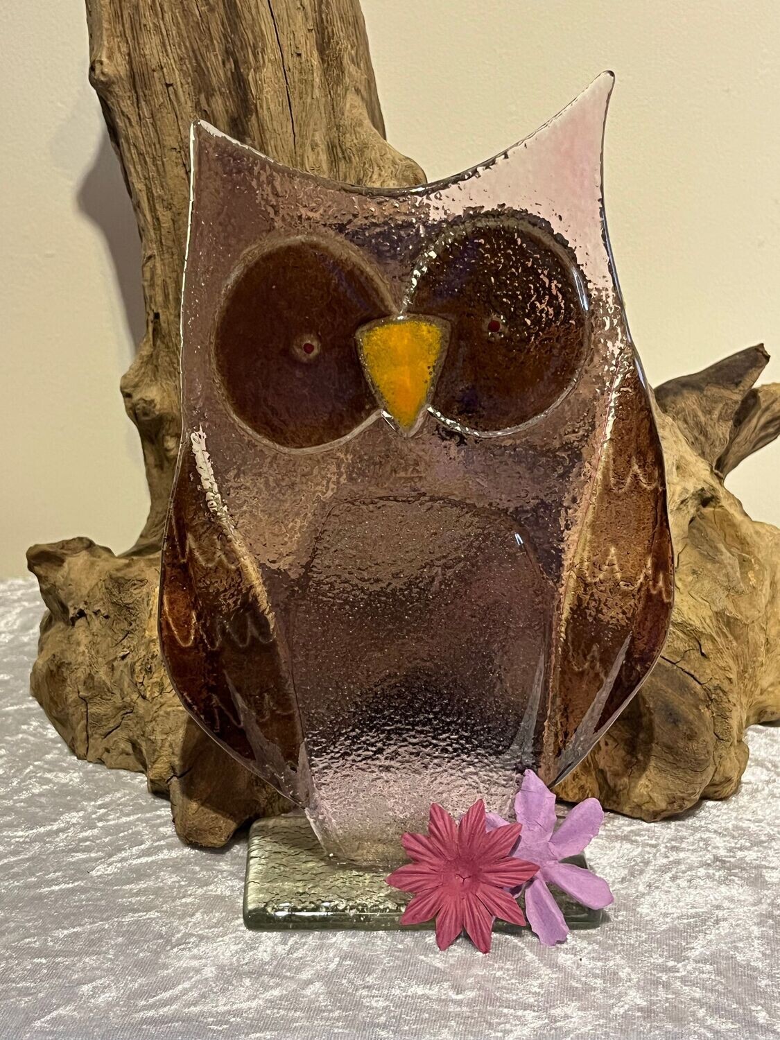 Handcrafted Amethyst Owl