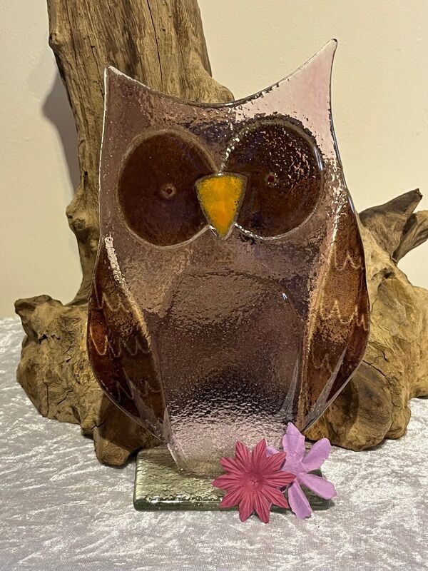 Handcrafted Amethyst Owl
