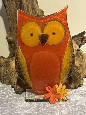 Handcrafted Ruby Owl