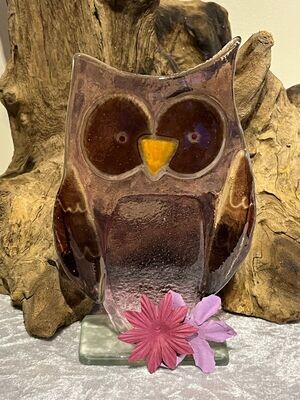 Handcrafted Amethyst Owl