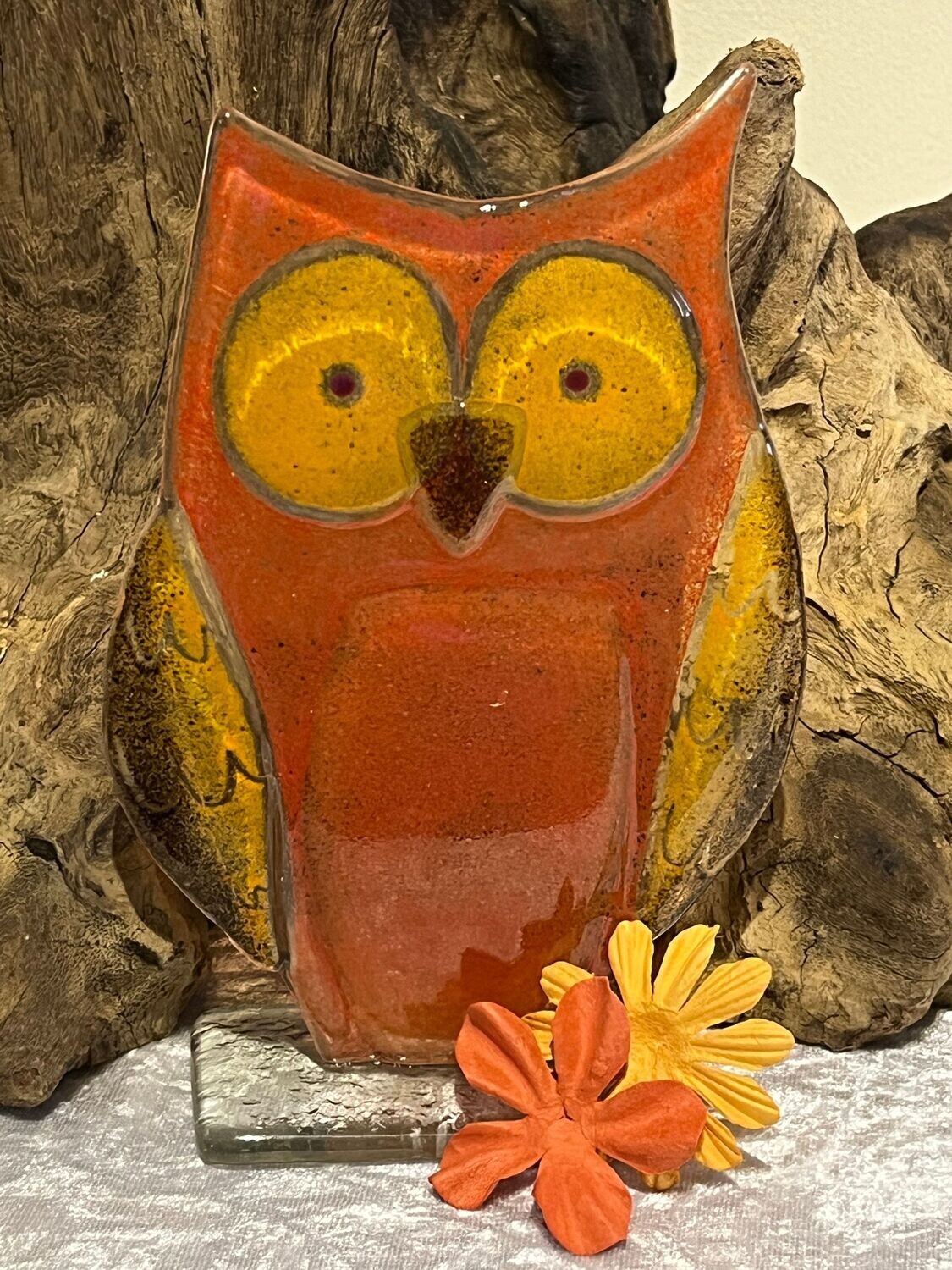 Handcrafted Ruby Owl