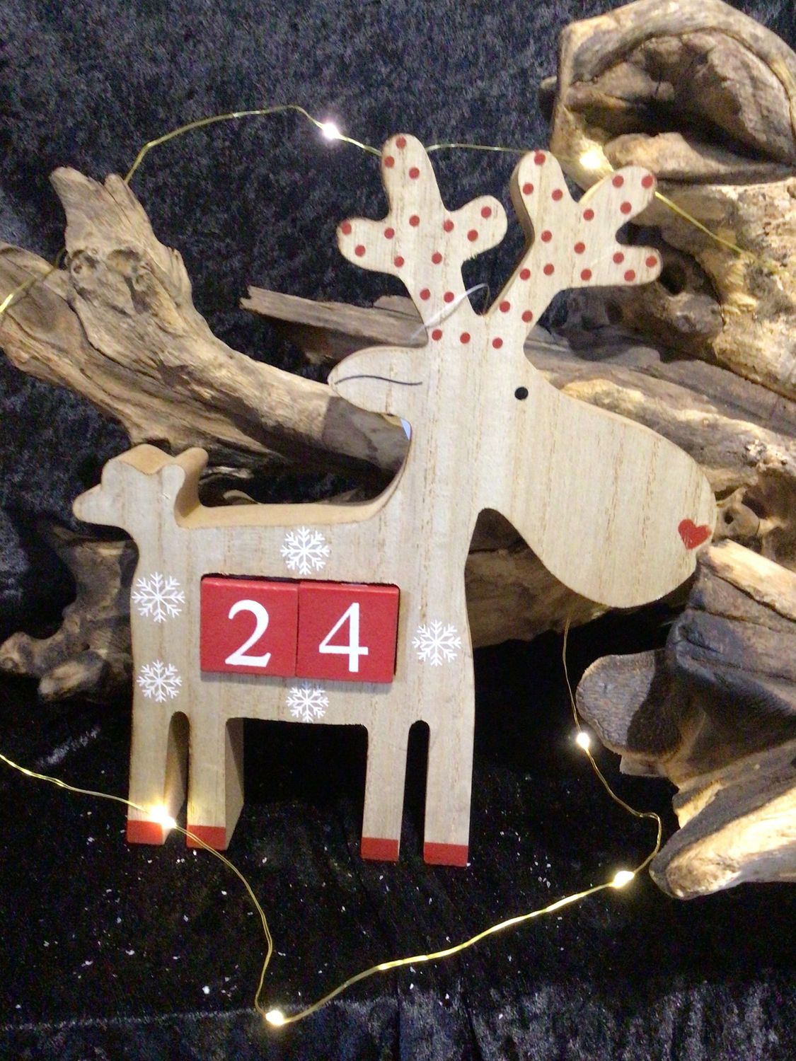 Wooden Advent Countdown Reindeer